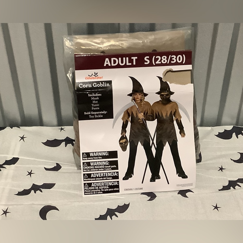 Corn Goblin Adult Halloween Costume - Brown size small (28/30)